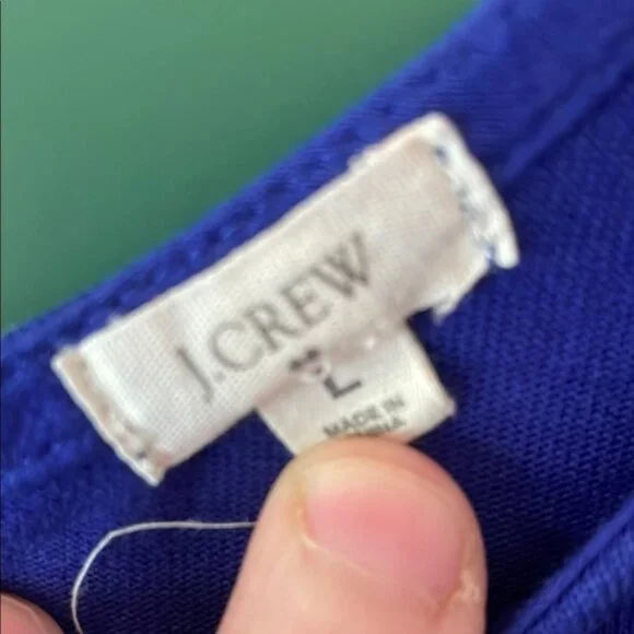 J. Crew Women's L CobaltBlue Sleeveless Scoop Neck Sundress Button Back Detail - Picture 2 of 6